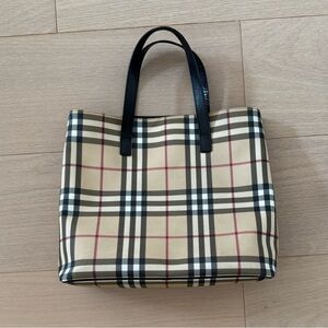Burberry Vintage Plaid Tote Bag